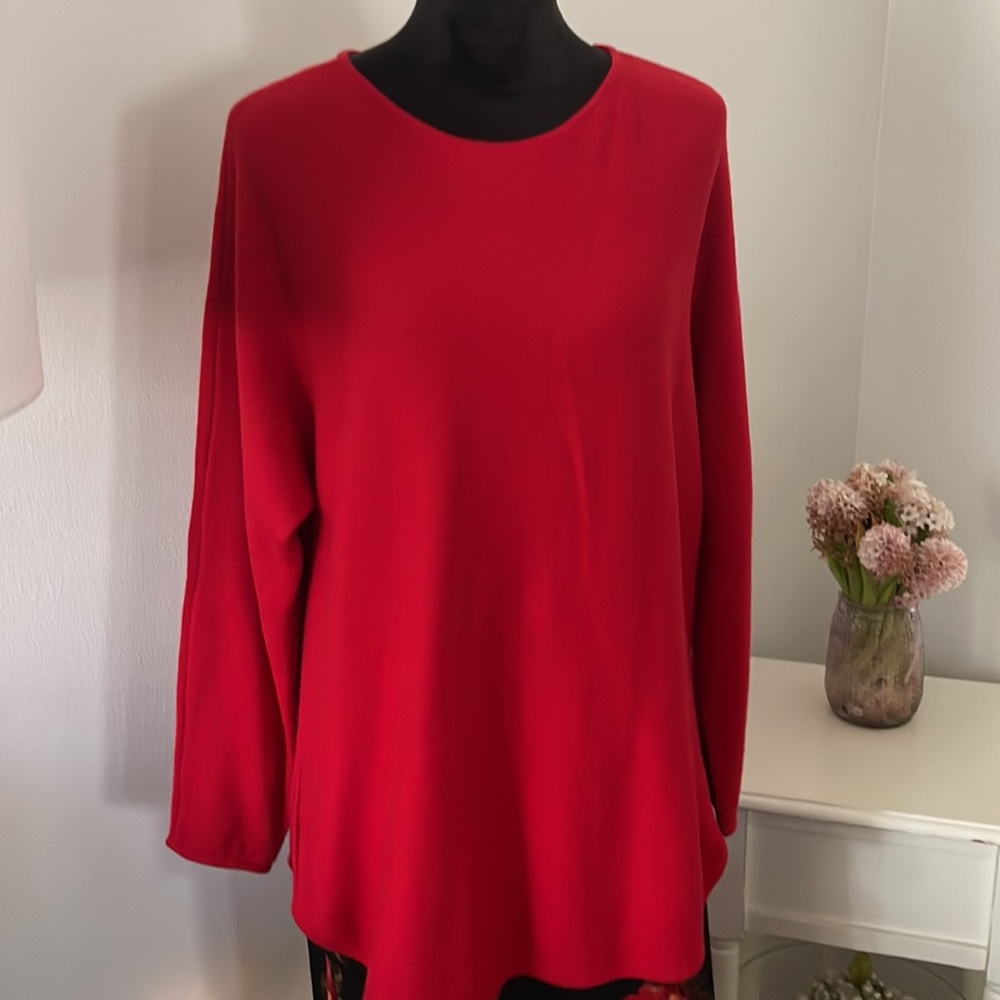 Michael Kors Red Tunic Sweater - Picture 2 of 11